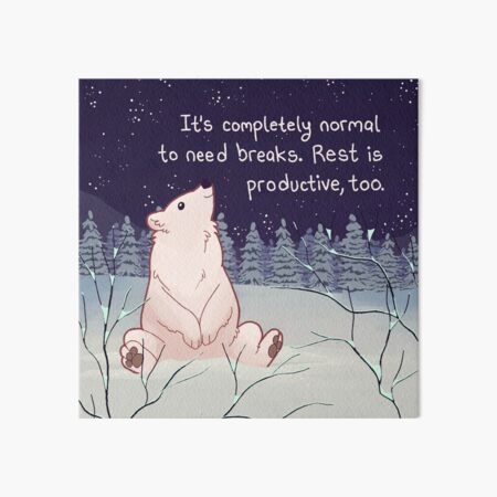 Item preview, "Rest is productive, too" Polar Bear With Twinkling Stars designed and sold by thelatestkate.