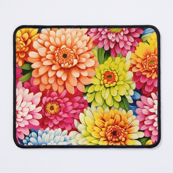 Item preview, Zinnia Tile 19: Rainbow Smiles in a Field of Daisy Dandelions and Sunshine of Nature's Confetti Party designed and sold by TheBrainArt.
