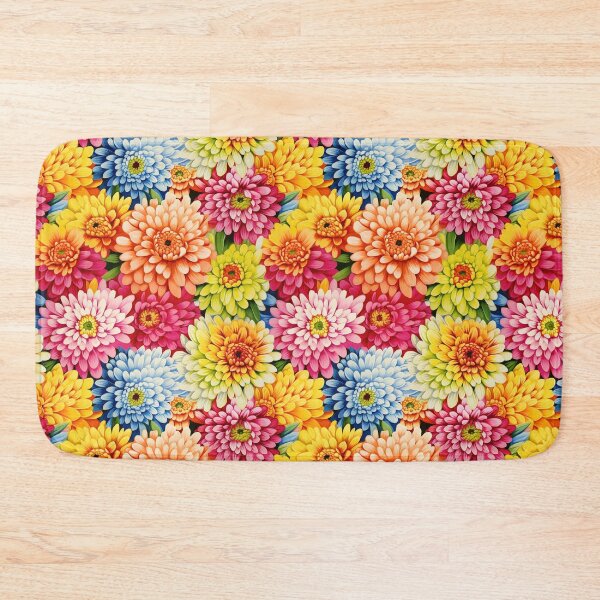 Item preview, Zinnia Tile 19: Rainbow Smiles in a Field of Daisy Dandelions and Sunshine of Nature's Confetti Party designed and sold by TheBrainArt.
