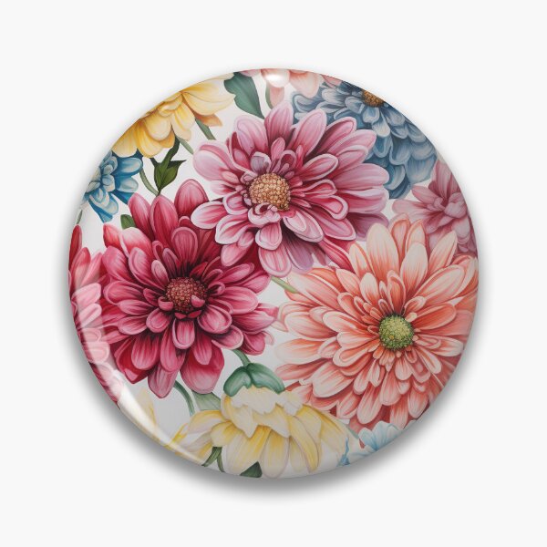 Item preview, Zinnia Tile 20: Rainbow Smiles in a Field of Daisy Dandelions and Sunshine of Nature's Confetti Party designed and sold by TheBrainArt.