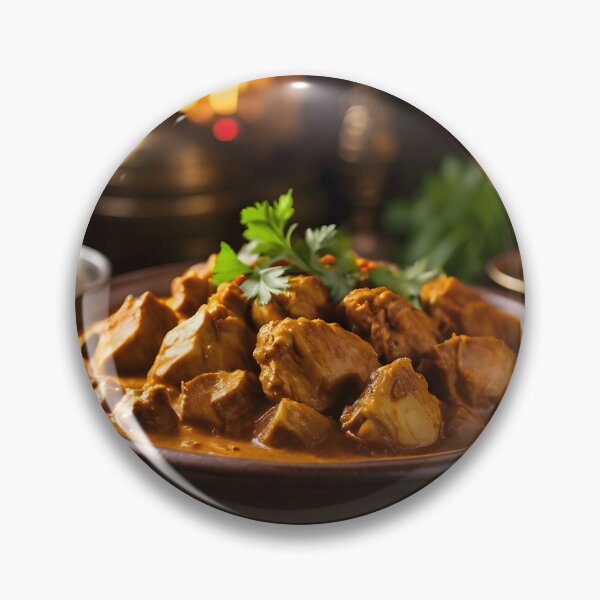 Item preview, Sizzling Delight: Digital Illustration of Chicken Tikka Masala designed and sold by Shafiq Khan.