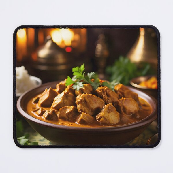 Item preview, Sizzling Delight: Digital Illustration of Chicken Tikka Masala designed and sold by Shafiq Khan.