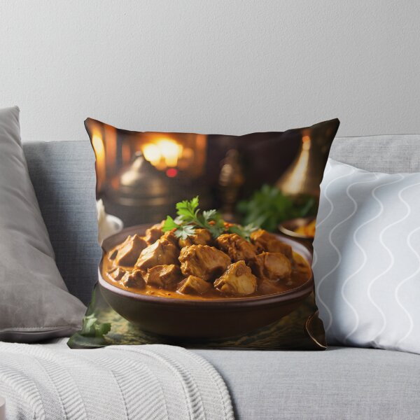 Item preview, Sizzling Delight: Digital Illustration of Chicken Tikka Masala designed and sold by Shafiq Khan.