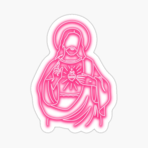 Item preview, Pink Neon Jesus designed and sold by lachataigne.