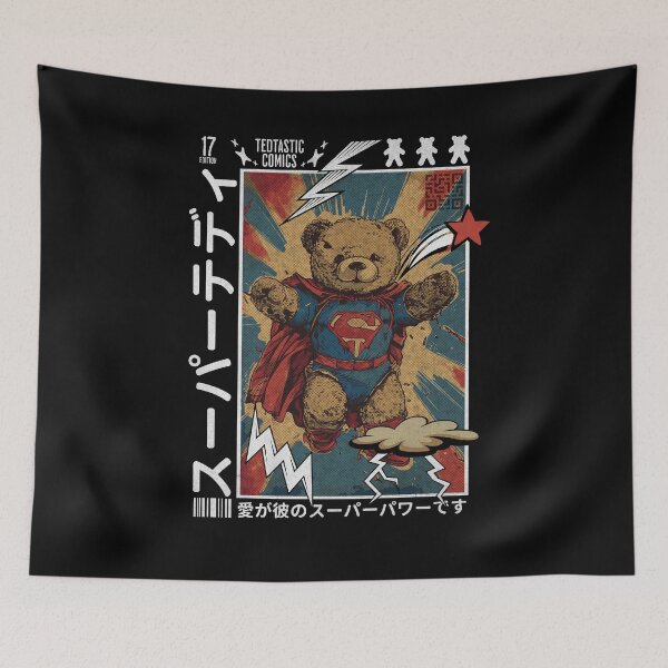 Item preview, Super Ted Heroics - Vintage Comic Teddy Bear designed and sold by Sir Meow Meow.