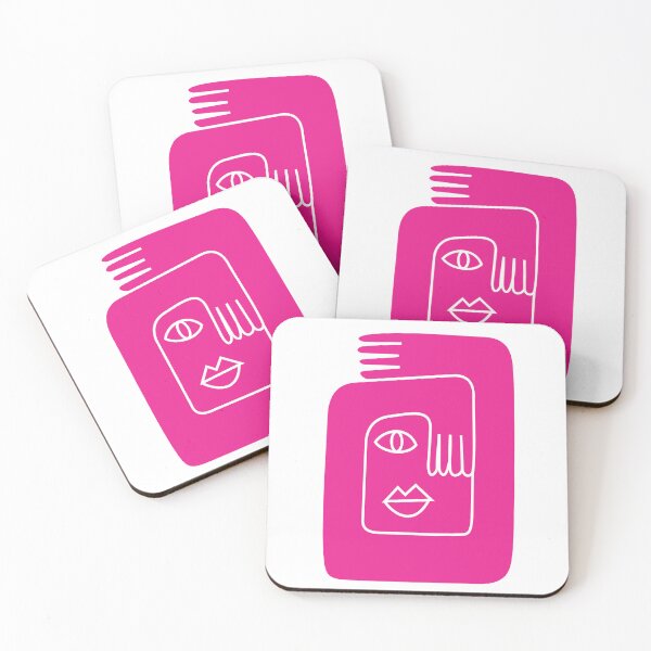 Item preview, Bright pink face modern design designed and sold by emmafraserart.