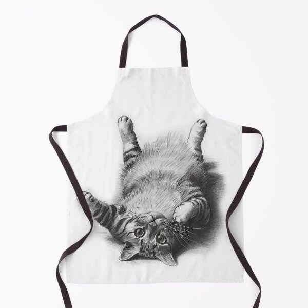 Item preview, Cute cat lying on its back - funny cat illustration. designed and sold by StalmaskyArt.