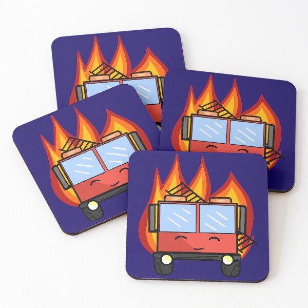 Item preview, Fire Engine (on fire) designed and sold by Sparkleweather.