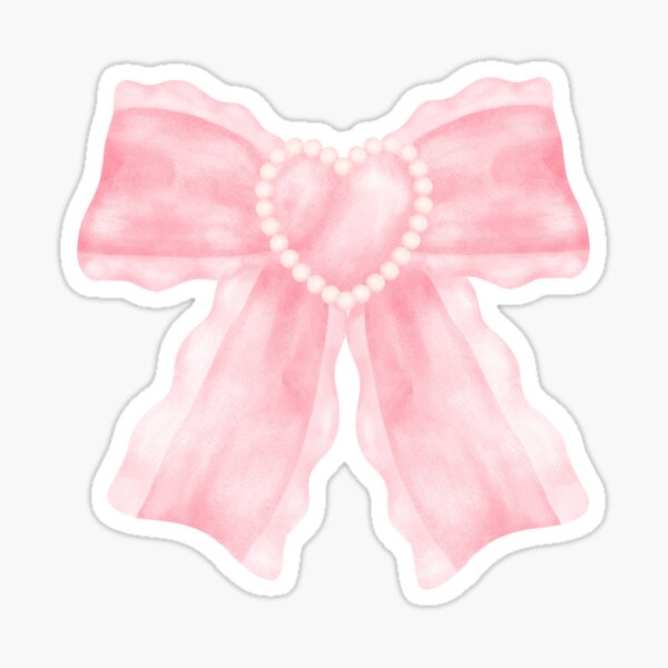 Item preview, Pink Heart Bow - Coquette Collection designed and sold by Chars  Vinyl Visions.
