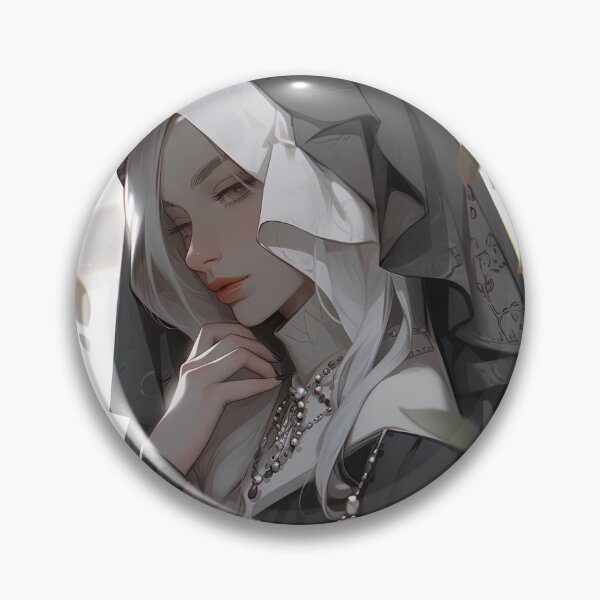 Artikelvorschau, Serene Mystical Gothic Shaded Nonne Anime Girl entworfen und verkauft von bubblegoth.