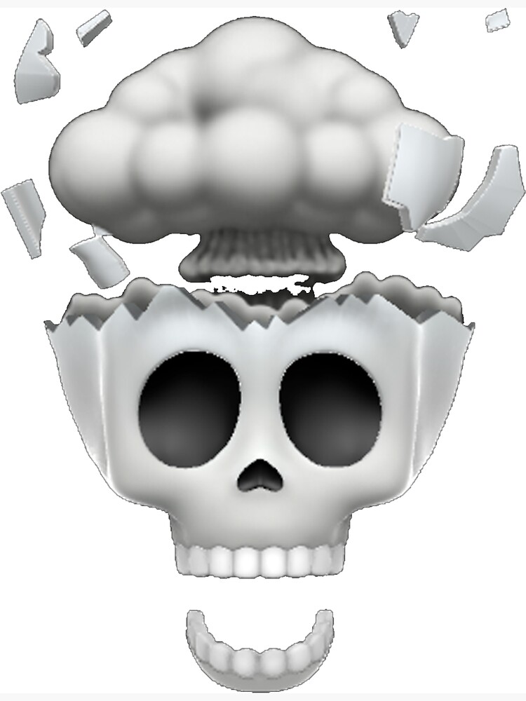 Skeleton Skull Emoji Memoji Apple Shocked Reaction meme funny