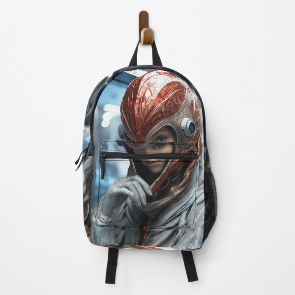 Item preview, Alien girl portrait with helmet designed and sold by oilidesing.
