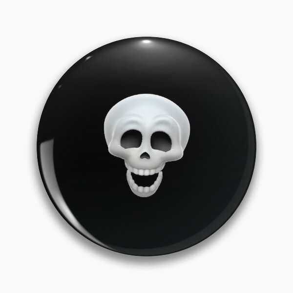 Artikelvorschau, Skelett-Schädel Emoji Memoji Apple Smily Face Meme lustig albern entworfen und verkauft von bubbleiel.