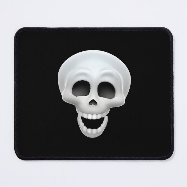 Item preview, Skeleton Skull Emoji Memoji Apple Smily Face meme funny silly designed and sold by bubbleiel.