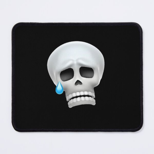 Item preview, Skeleton Skull Emoji Memoji Apple Sad meme funny silly designed and sold by bubbleiel.