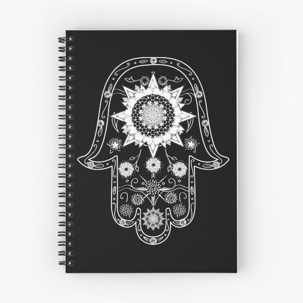 Item preview, Flower mandala hamsa hand facing down designed and sold by hamsasoul.