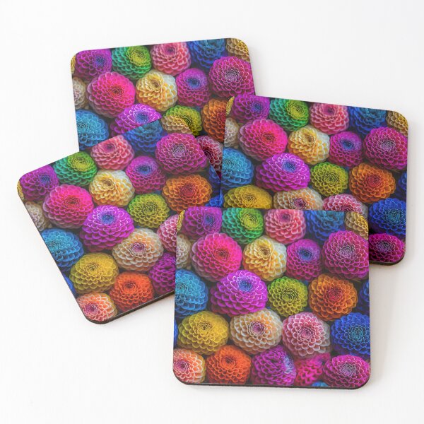 Item preview, Zinnia Tile 26: Rainbow Smiles in a Field of Daisy Dandelions and Sunshine of Nature's Confetti Party designed and sold by TheBrainArt.