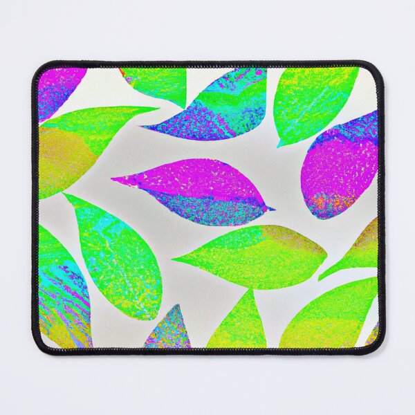 Item preview, Vibrant Neon Leaves Artful Pattern designed and sold by Health And Fitness Posts e-Store.