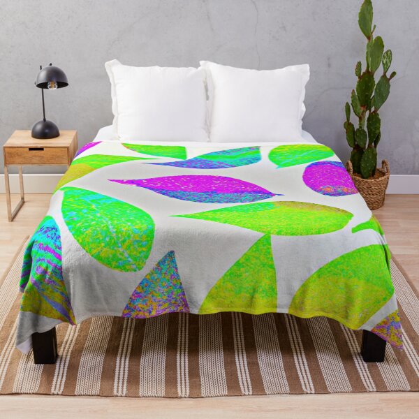 Item preview, Vibrant Neon Leaves Artful Pattern designed and sold by Health And Fitness Posts e-Store.
