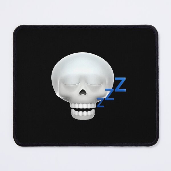 Item preview, Skeleton Skull Emoji Memoji Apple Sleeping meme funny silly designed and sold by bubbleiel.