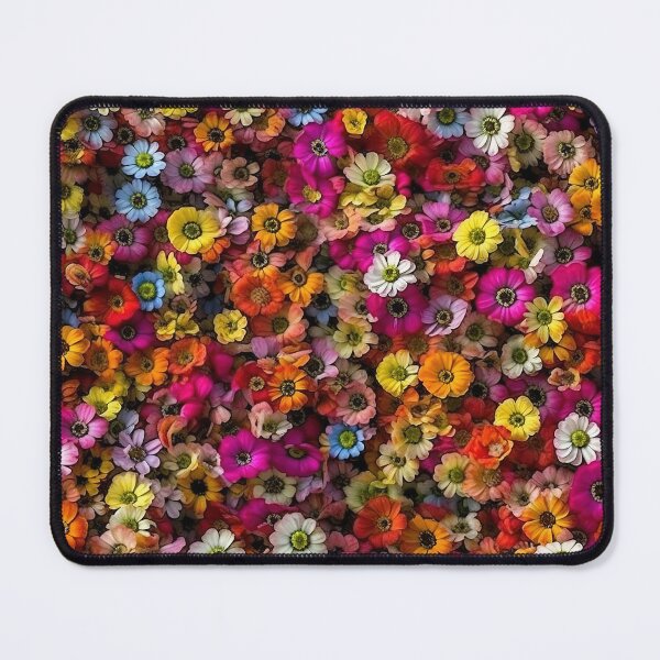 Item preview, Zinnia Tile 27: Rainbow Smiles in a Field of Daisy Dandelions and Sunshine of Nature's Confetti Party designed and sold by TheBrainArt.