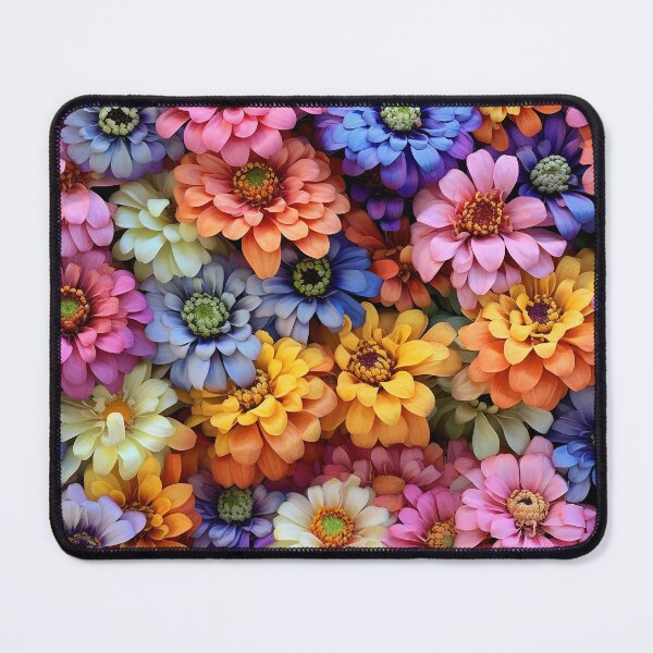 Item preview, Zinnia Tile 28: Rainbow Smiles in a Field of Daisy Dandelions and Sunshine of Nature's Confetti Party designed and sold by TheBrainArt.