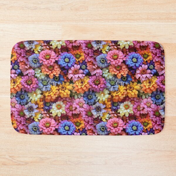 Item preview, Zinnia Tile 28: Rainbow Smiles in a Field of Daisy Dandelions and Sunshine of Nature's Confetti Party designed and sold by TheBrainArt.