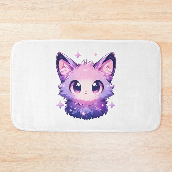 Item preview, Cute Kawaii Pink and Purple Pastel Star Cat designed and sold by CozyKawaiiArt.