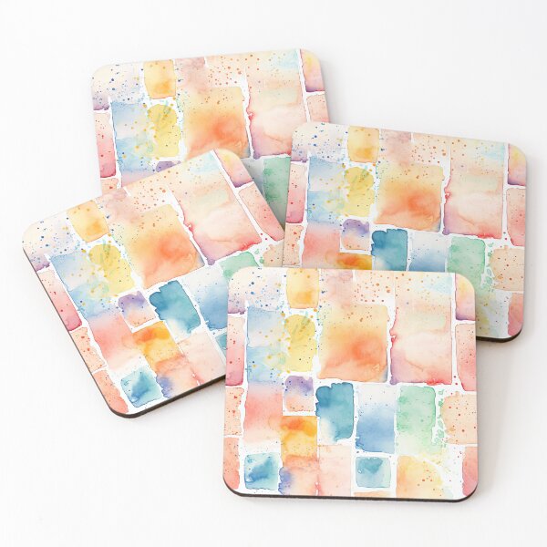 Item preview, Colorful watercolor brick mosaic designed and sold by AinigrivDoll.