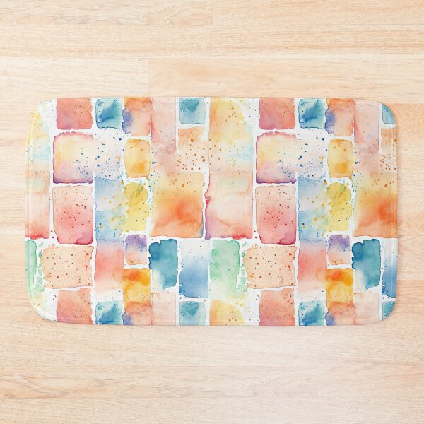 Item preview, Colorful watercolor brick mosaic designed and sold by AinigrivDoll.