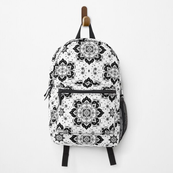 Item preview, Black and White Flower Pattern designed and sold by ArtbyAiGallery.