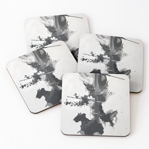 Item preview, Geometric Elegance in Grayscale and Color designed and sold by GodoAbstractArt.