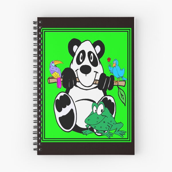 Item preview,  Comic Panda with Birds and Frog Fantasy Whimsical Funny Print  designed and sold by posterbobs.