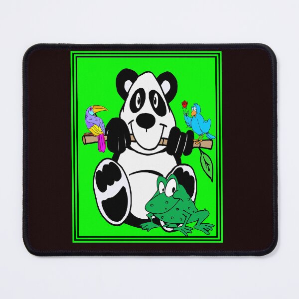 Item preview,  Comic Panda with Birds and Frog Fantasy Whimsical Funny Print  designed and sold by posterbobs.