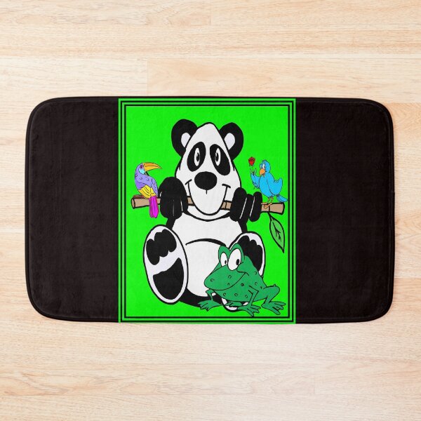 Item preview,  Comic Panda with Birds and Frog Fantasy Whimsical Funny Print  designed and sold by posterbobs.