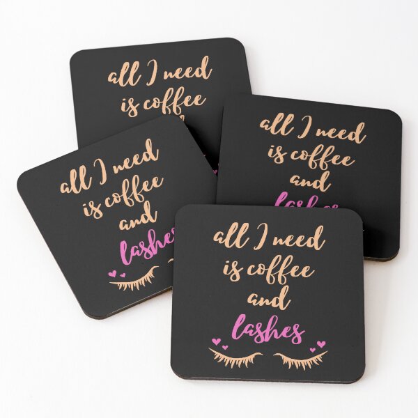 Item preview, ALL I NEED IS COFFEE AND LASHES designed and sold by Meandmyshop.