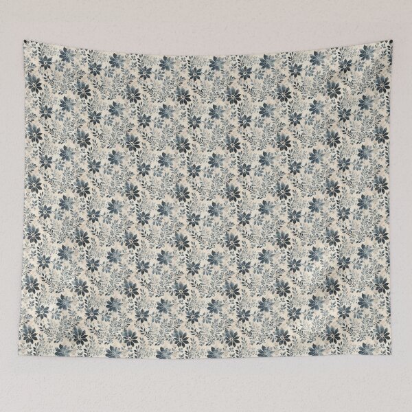 Item preview, Weathered Blue Floral designed and sold by nicbeeseart.