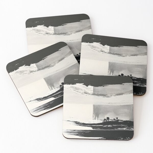 Item preview, Austerity in Shades: Grayscale and a Touch of Color designed and sold by GodoAbstractArt.