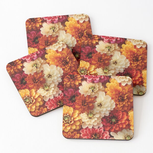 Item preview, Zinnia Tile 29: Rainbow Smiles in a Field of Daisy Dandelions and Sunshine of Nature's Confetti Party designed and sold by TheBrainArt.