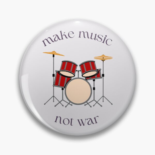Item preview, Make Music Not War Drums designed and sold by pineywoodsshop.