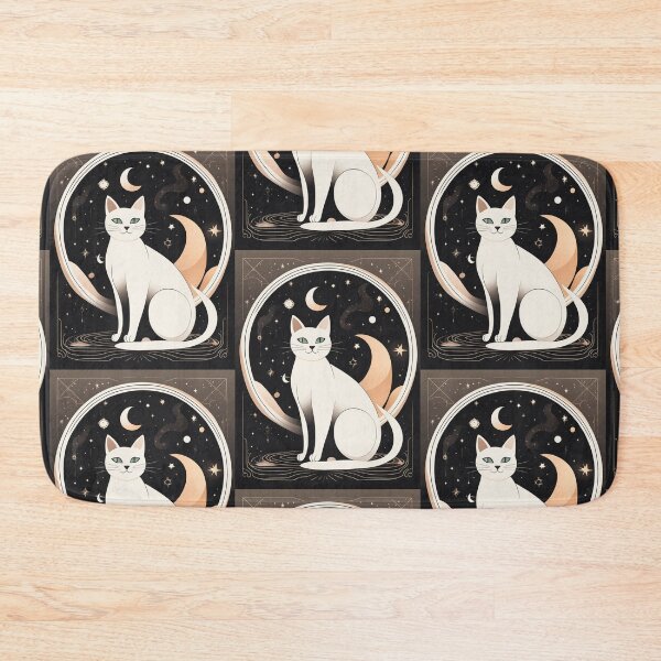 Item preview, Starlit Snow Cat designed and sold by CelestialCosmos.