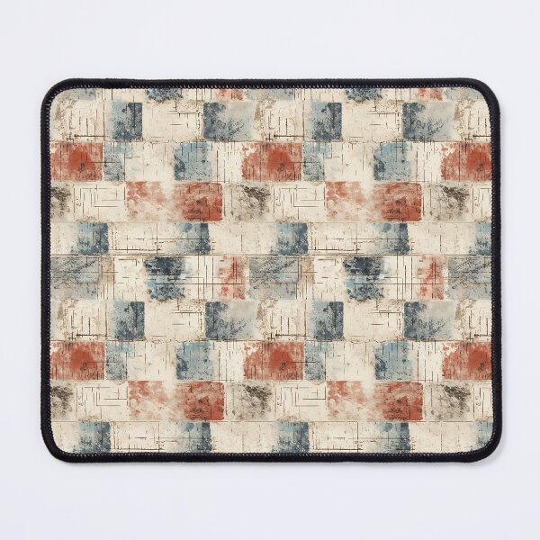Item preview, Aged Blue & Red Tile designed and sold by nicbeeseart.