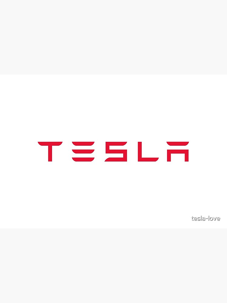 Tesla Red Simple And Beautiful Name Art Board Print By Tesla Love Redbubble