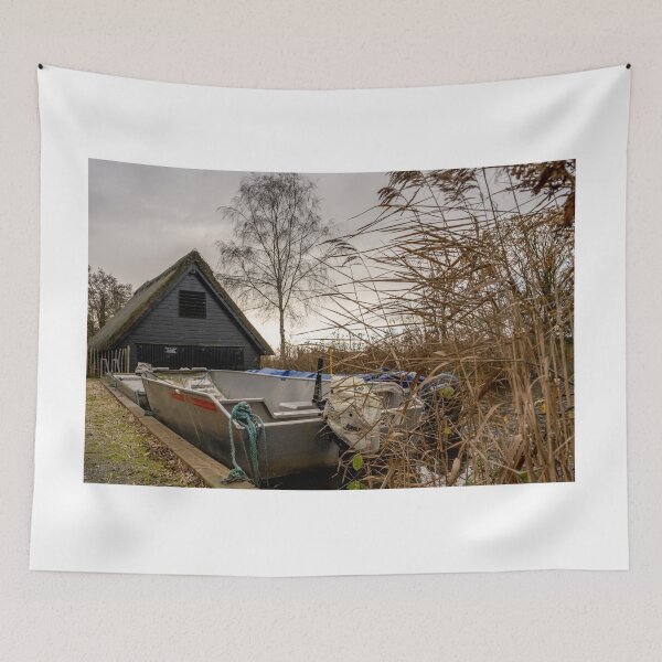 Item preview, Boats outside the boat shed on the RIver Ant designed and sold by yackers1.