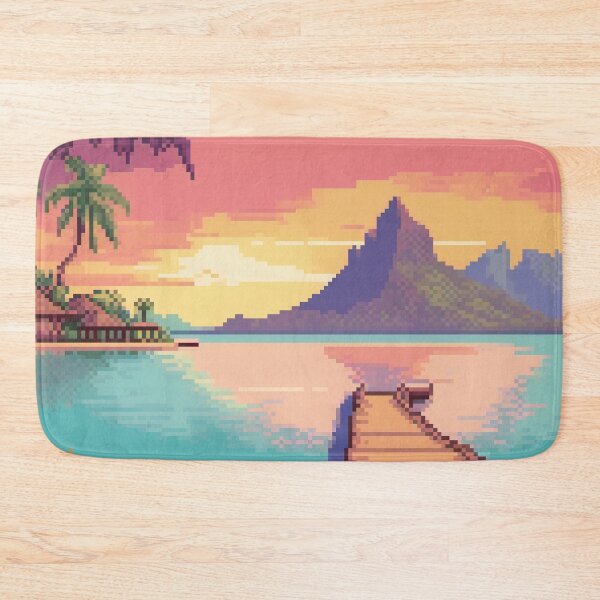 Item preview, Bora Bora, French Polynesia - Pixel Art designed and sold by Pixelartshirt.