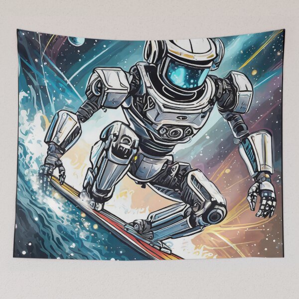 Item preview, Cosmic Surfer Bot designed and sold by drawbey.