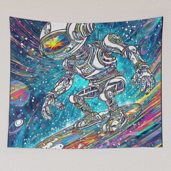 Item preview, Cosmic Surfer Bot designed and sold by drawbey.