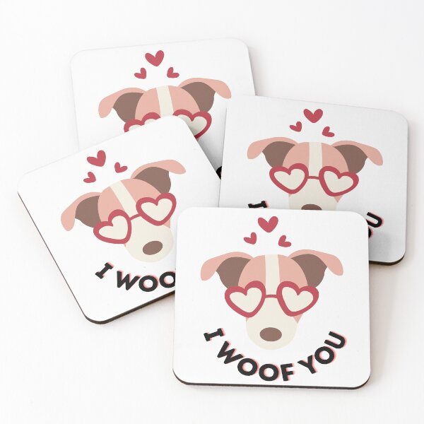 Item preview, I woof you | I love you | dog lover quotes designed and sold by PurpleWay.