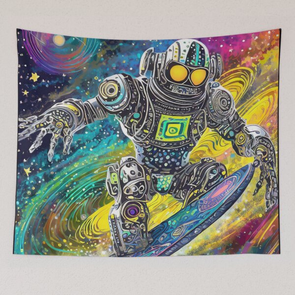 Item preview, Cosmic Surfer Bot designed and sold by drawbey.