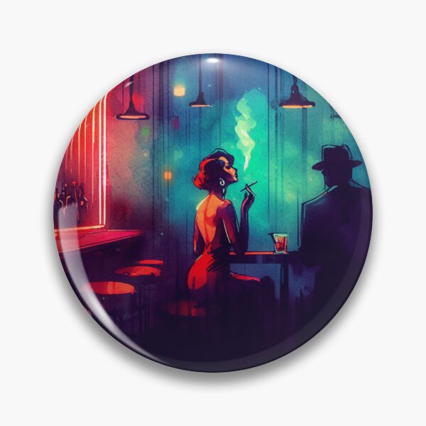Item preview, Neo Noir Vintage Night Bar [Watercolor] designed and sold by RESToRAPTOR.